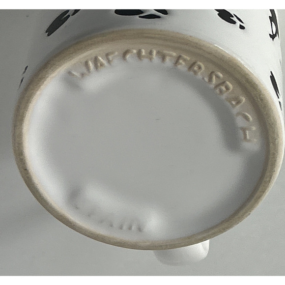 Rare Waechtersbach White Embossed Deer Hooves Coffee Cocoa Tea Mug Germany READ - Picture 8 of 8